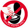 autocollant TOILET PAPER ONLY