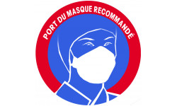 sticker autocollant Port du masque respiratoire recommandé