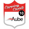 Sticker / autocollant : Camping car Aube 10 - 10x7.5cm