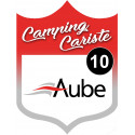 Sticker / autocollant : Camping car Aube 10 - 10x7.5cm