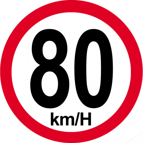 80Km/H bord rouge