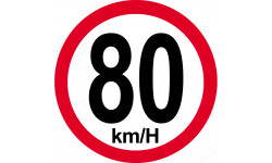 80Km/H bord rouge