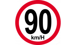 90Km/H bord rouge