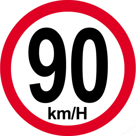 90Km/H bord rouge