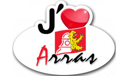 Sticker / autocollant : j'aime arras