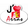 Sticker / autocollant : j'aime arras