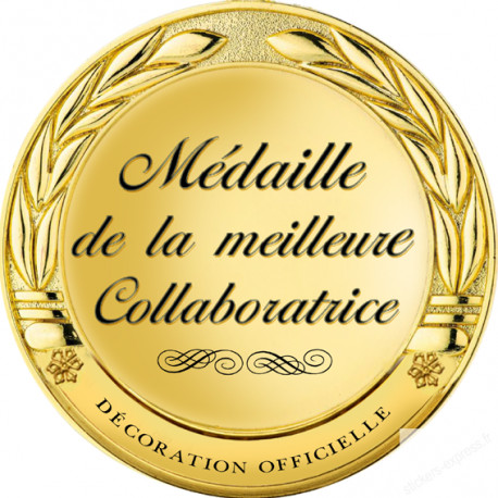 Stickers / autocollant Médaille du meilleur collaborateur