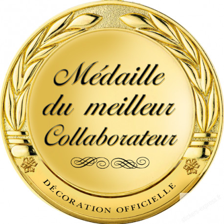 Stickers / autocollant Médaille du meilleur collaborateur