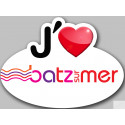 Sticker / autocollant : j'aime Batz-sur-Mer