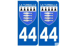 Sticker / autocollant : numéro immatriculation 44 La Turballe