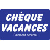 Paiement par Chèque vacances accepté