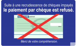 Paiement par Chèque refusé