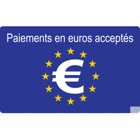 Paiements en euros acceptés