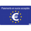 Paiements en euros acceptés