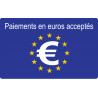 Paiements en euros acceptés