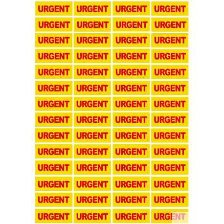 Sticker / autocollant : URGENT