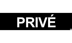 Sticker / autocollant : Privé noir