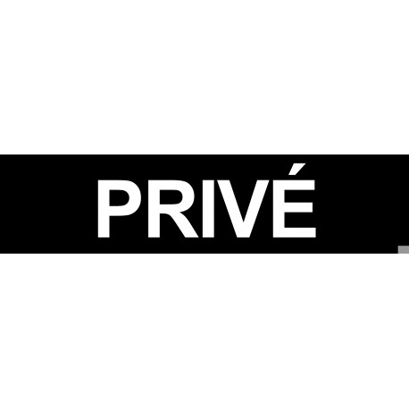 Sticker / autocollant : Privé noir