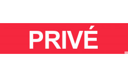 Sticker / autocollant : Privé rouge