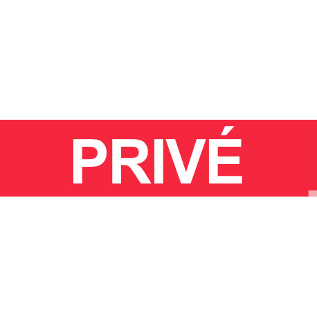 Sticker / autocollant : Privé rouge