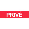 Sticker / autocollant : Privé rouge