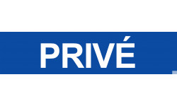 Sticker / autocollant : Privé bleu