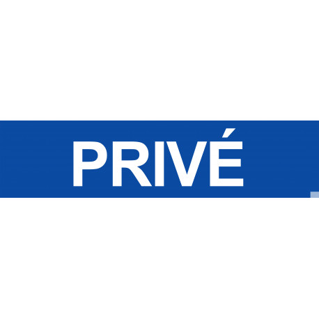 Sticker / autocollant : Privé bleu