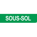 Sticker / autocollant : SOUS-SOL vert