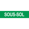 Sticker / autocollant : SOUS-SOL vert