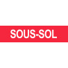 Sticker / autocollant : SOUS-SOL rouge