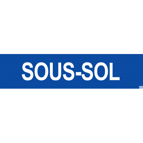 Sticker / autocollant : SOUS-SOL bleu