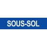 Sticker / autocollant : SOUS-SOL bleu