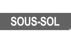 Sticker / autocollant : SOUS-SOL gris