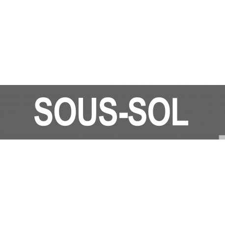 Sticker / autocollant : SOUS-SOL gris