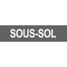 Sticker / autocollant : SOUS-SOL gris