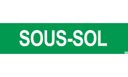 Sticker / autocollant : SOUS-SOL vert