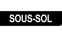 Sticker / autocollant : SOUS-SOL noir