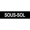 Sticker / autocollant : SOUS-SOL noir