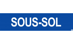 Sticker / autocollant : SOUS-SOL bleu