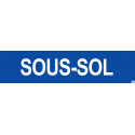 Sticker / autocollant : SOUS-SOL bleu