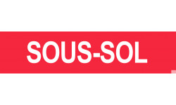 Sticker / autocollant : SOUS-SOL rouge