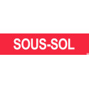 Sticker / autocollant : SOUS-SOL rouge