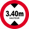 hauteur de vehicule maximum 3.4m