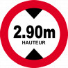 hauteur de vehicule maximum 2.9m