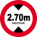 hauteur de vehicule maximum 2.7m