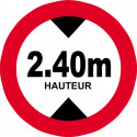 hauteur de vehicule maximum 2.4m