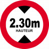 hauteur de vehicule maximum 2.2m