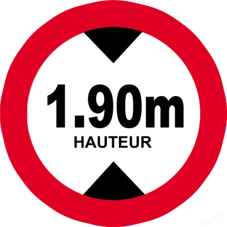 hauteur de vehicule maximum 1.9m