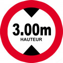 hauteur de vehicule maximum 3.0m