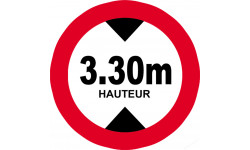 hauteur de vehicule maximum 3.3m